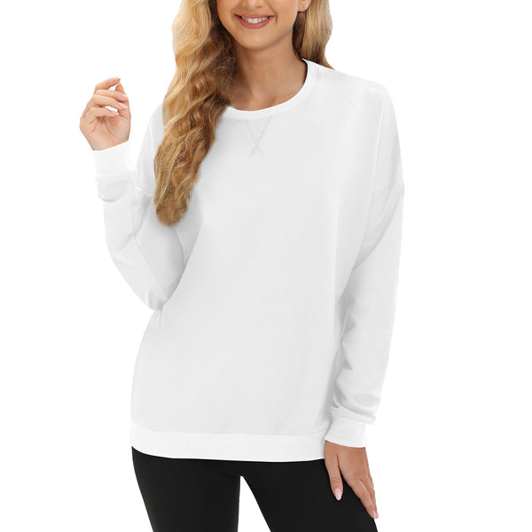 Truity Womens Oversized Crewneck Sweatshirt Casual Cotton Pullover Tops Lightweight Long Sleeve Shirts Loose Fit